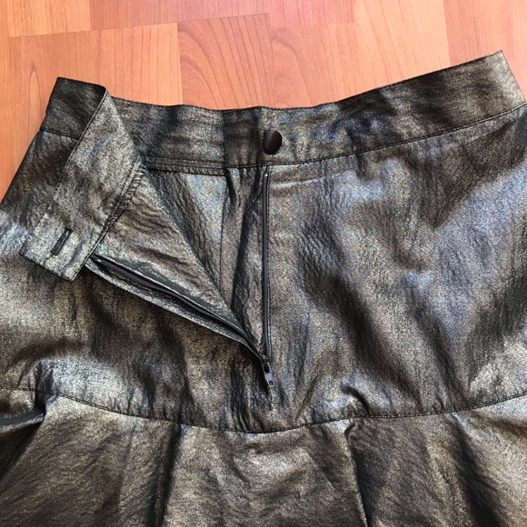 ALFRED SUNG | Vintage Satiny Deep Green Alfred Sung Flouncy Swing Skirt Size 8 - Picture 12 of 13